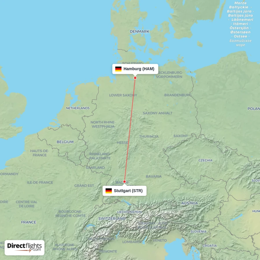 STR - HAM route map