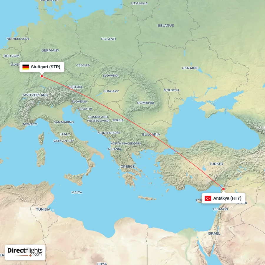 STR - HTY route map