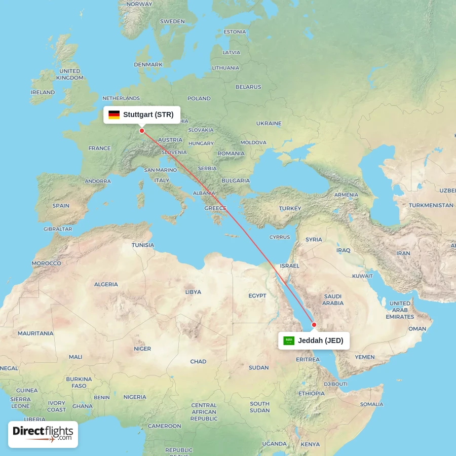 STR - JED route map