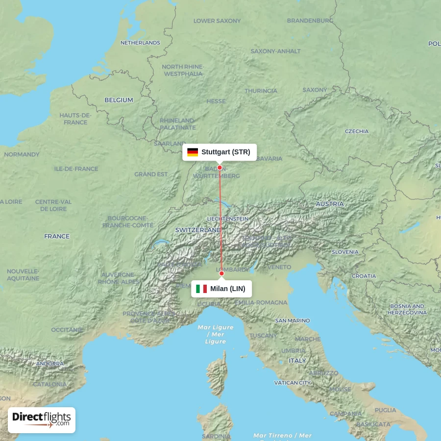 STR - LIN route map