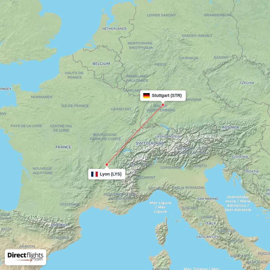 STR - LYS route map