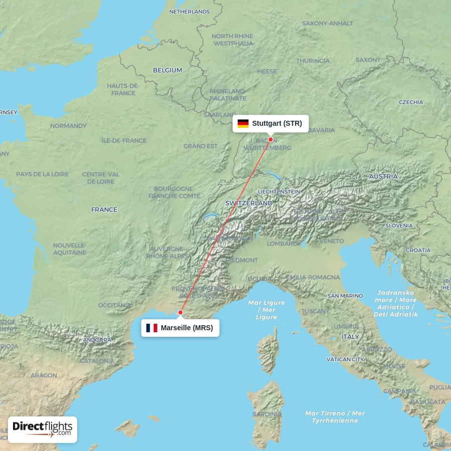 STR - MRS route map