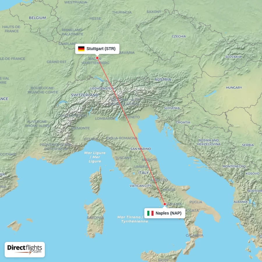STR - NAP route map