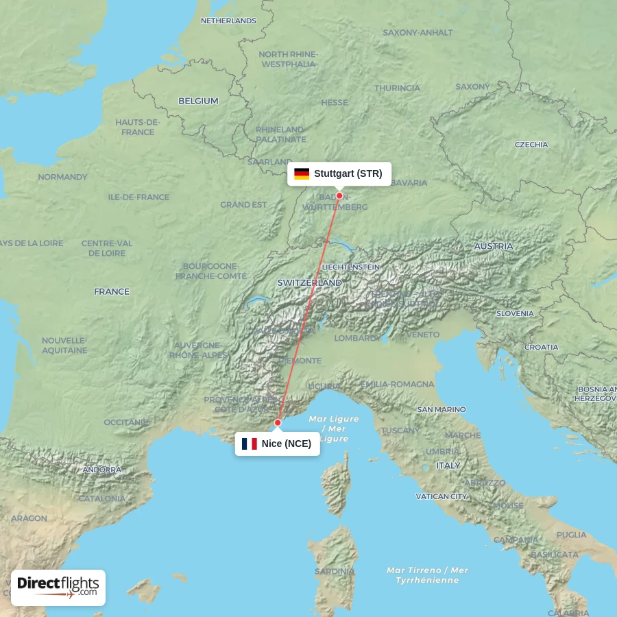 STR - NCE route map