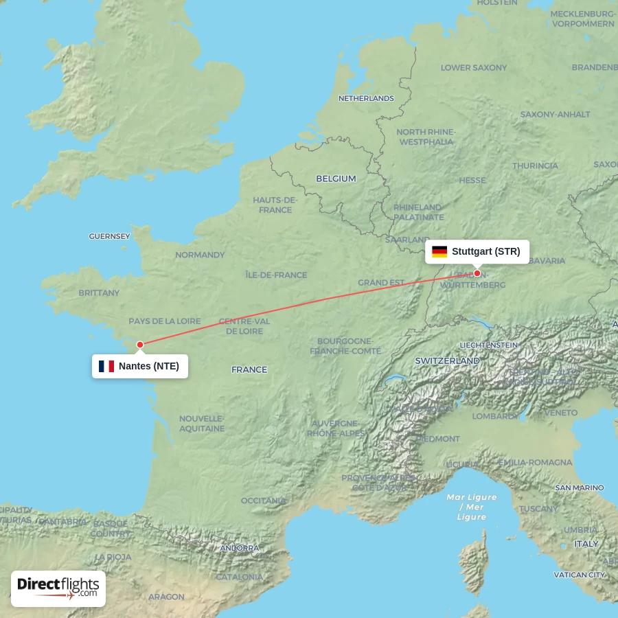STR - NTE route map