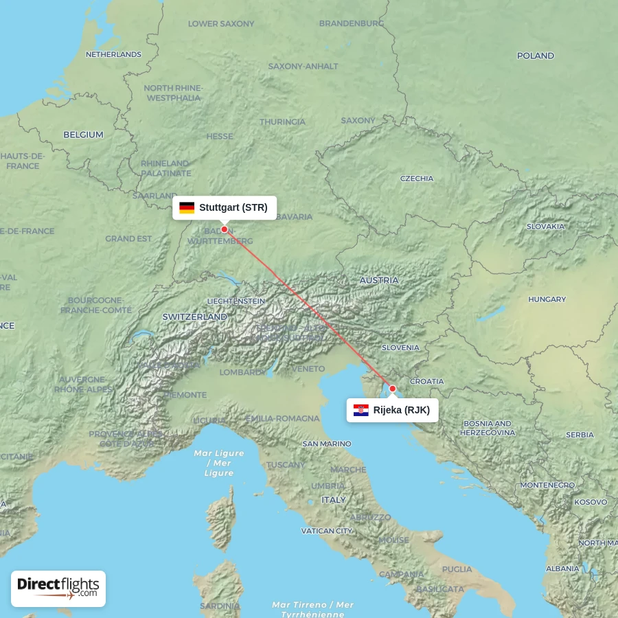 STR - RJK route map