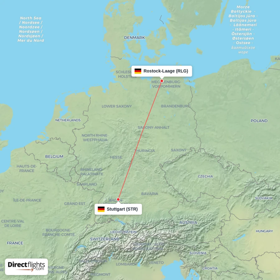 STR - RLG route map