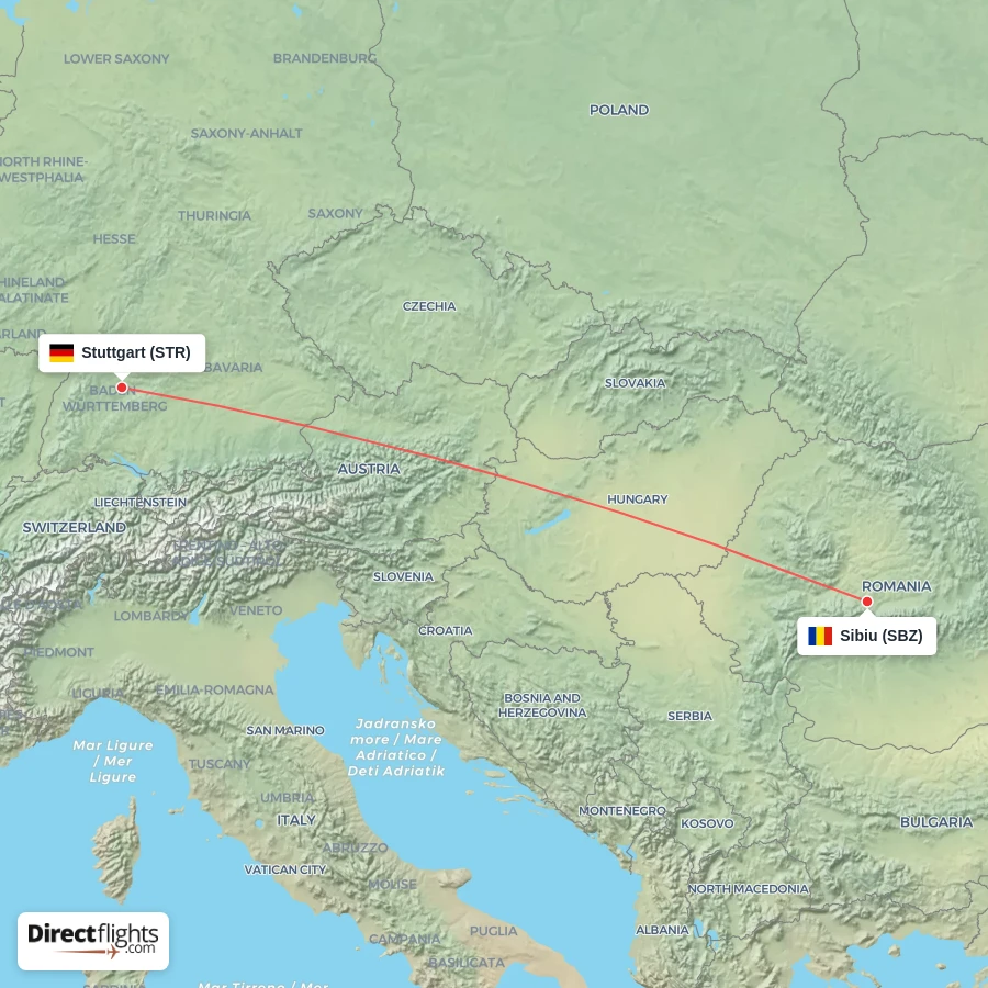 STR - SBZ route map
