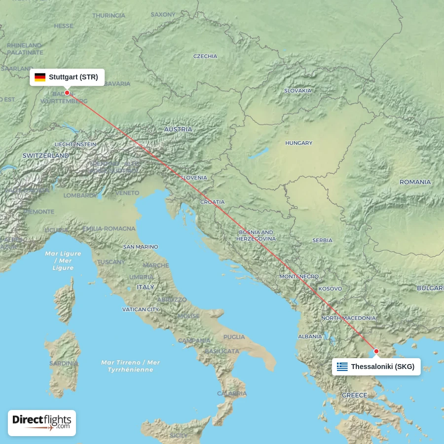 STR - SKG route map