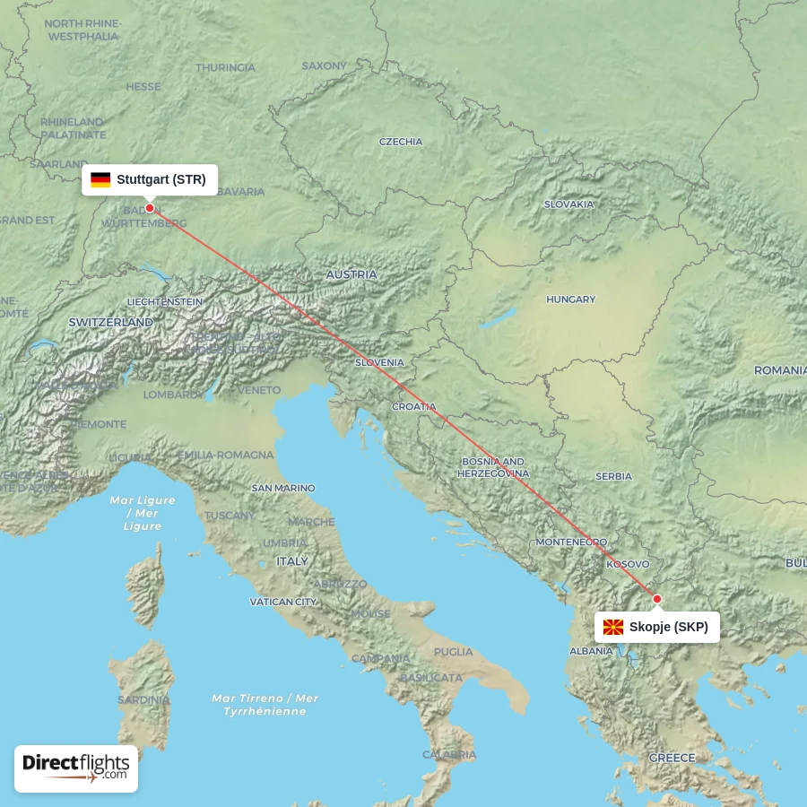 STR - SKP route map