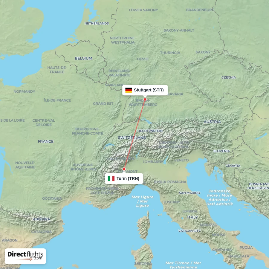 STR - TRN route map
