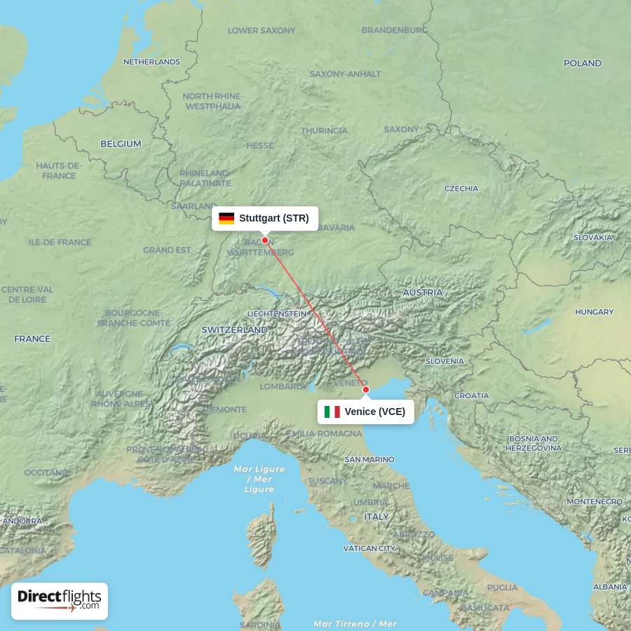 STR - VCE route map