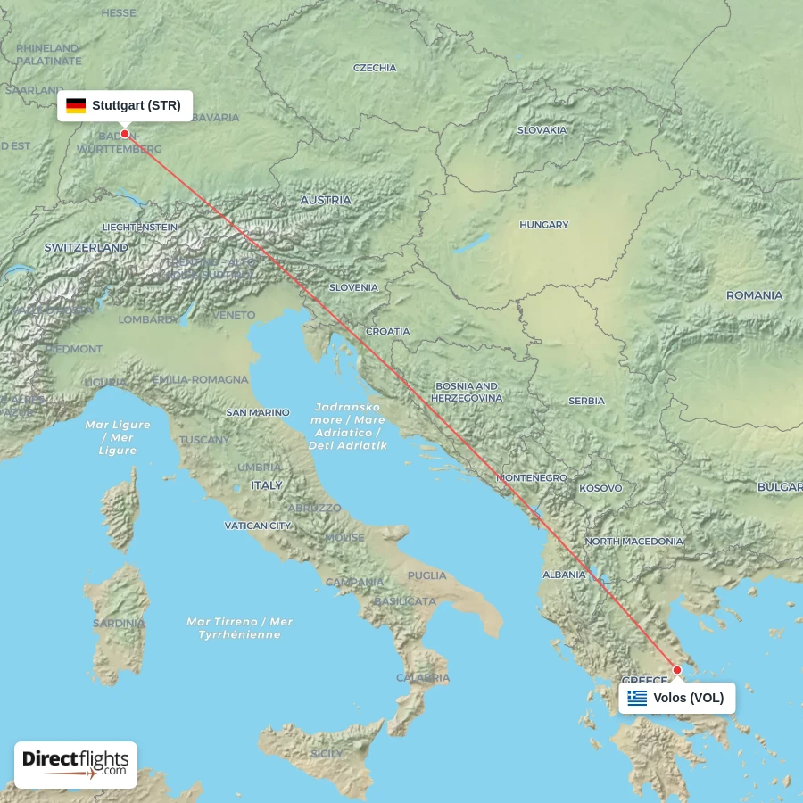 STR - VOL route map