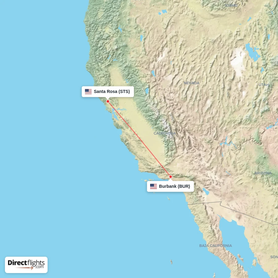 STS - BUR route map