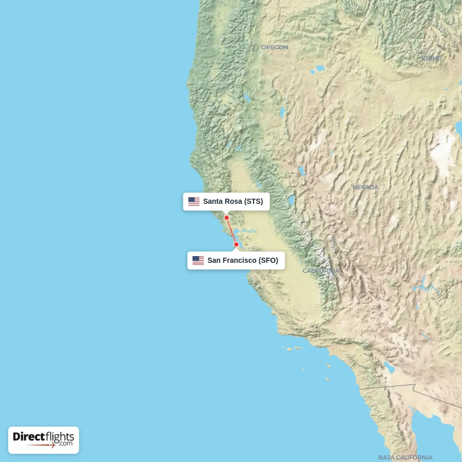 STS - SFO route map