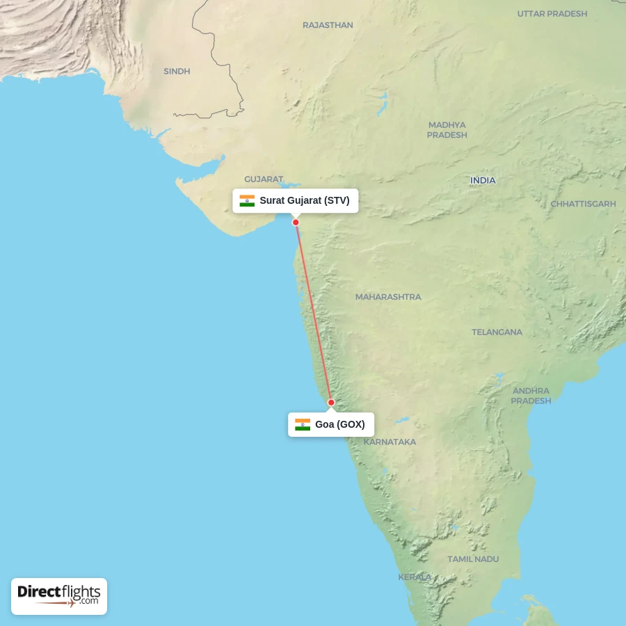 STV - GOX route map