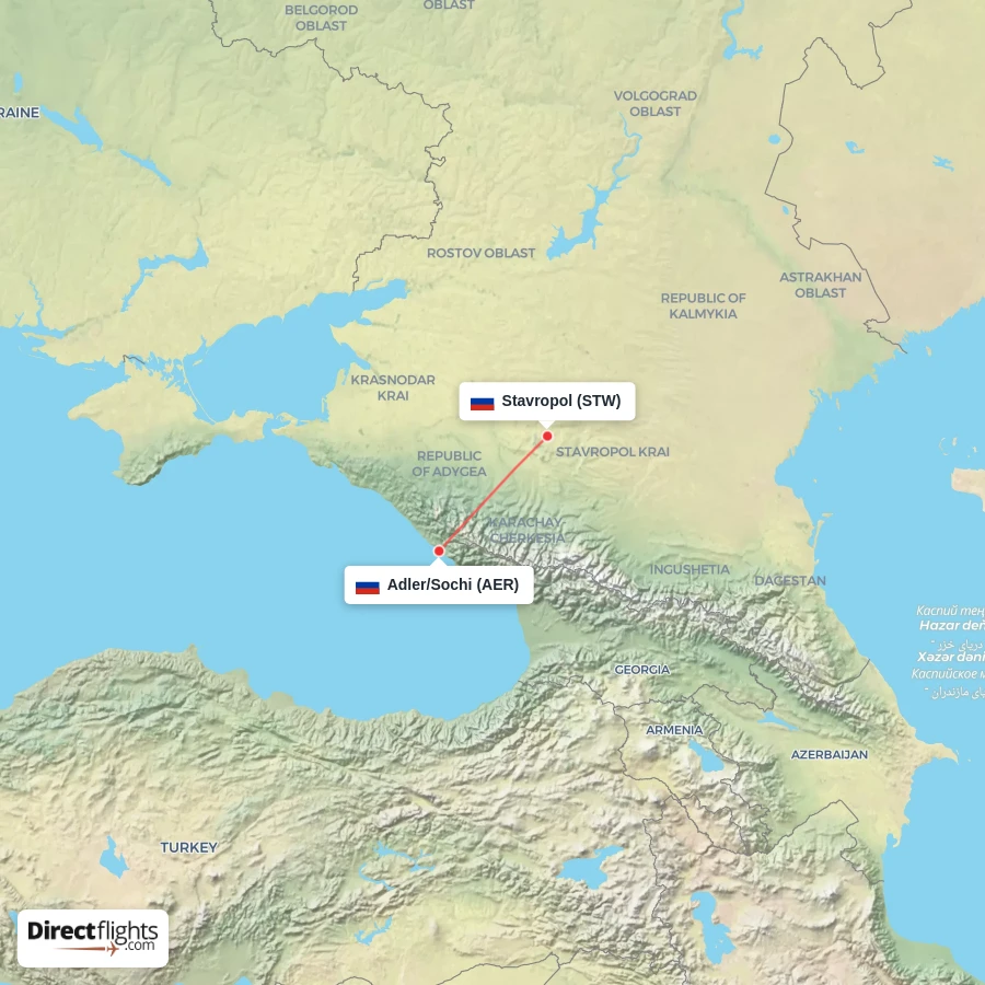 STW - AER route map