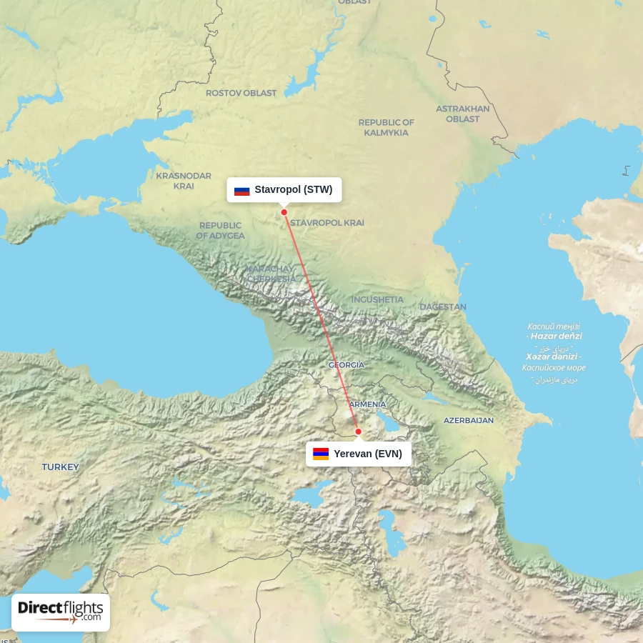 STW - EVN route map