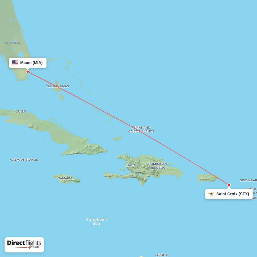 STX - MIA route map
