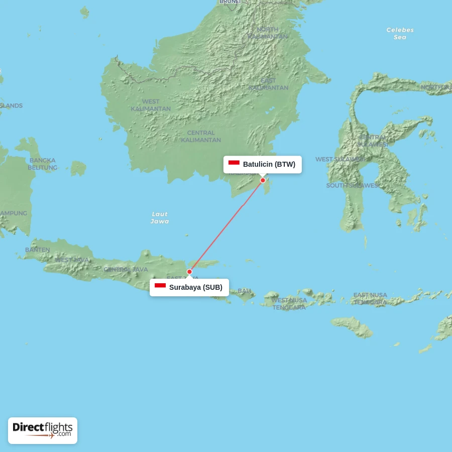 SUB - BTW route map