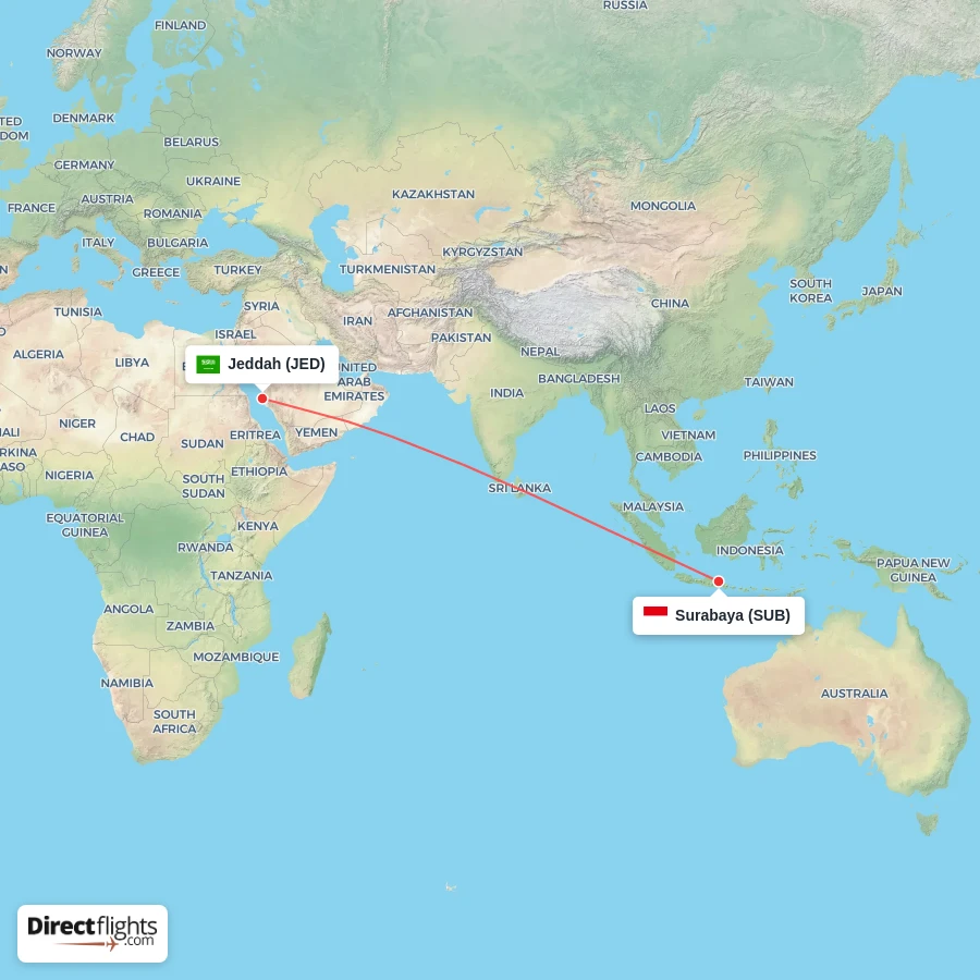 SUB - JED route map