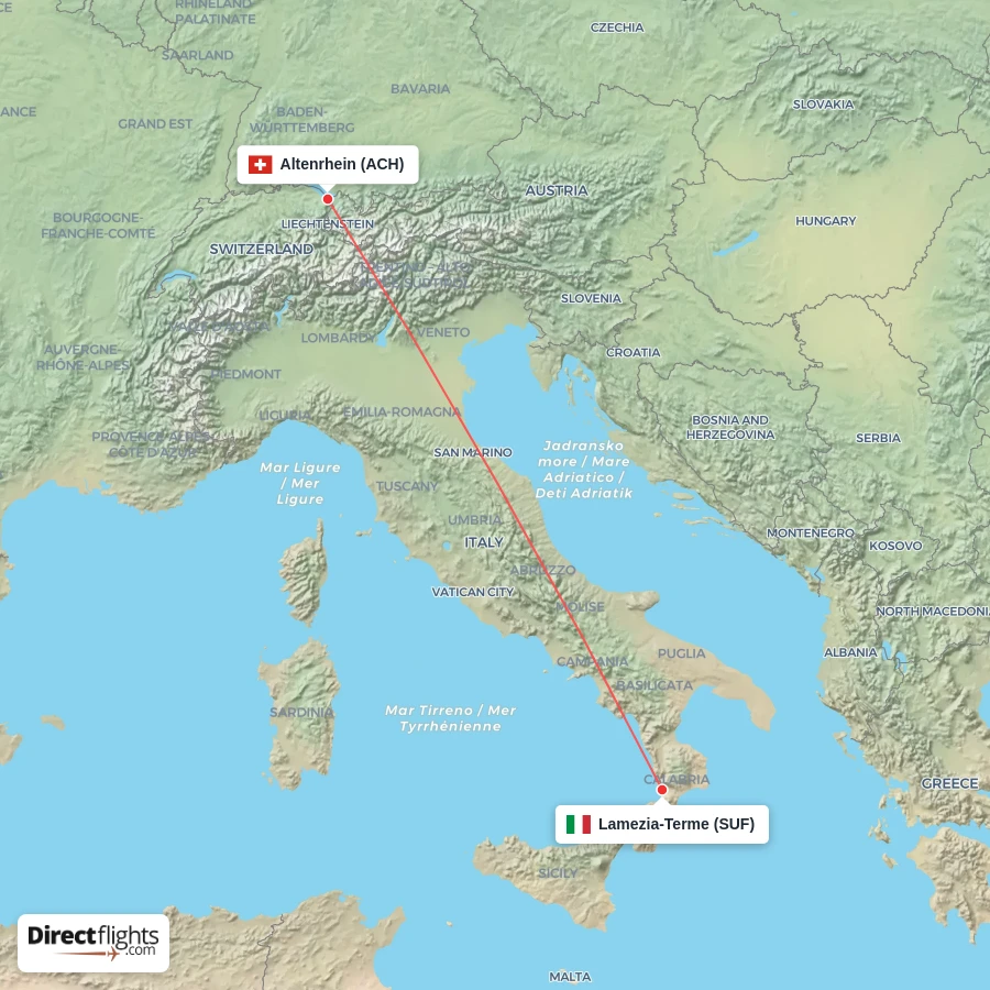 SUF - ACH route map