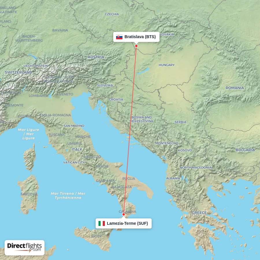SUF - BTS route map