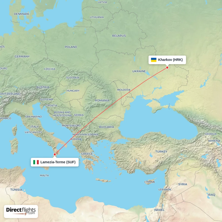 SUF - HRK route map