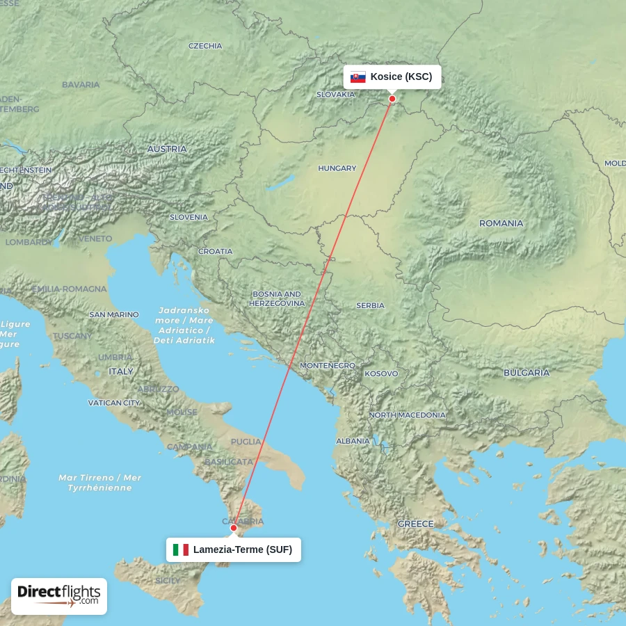 SUF - KSC route map