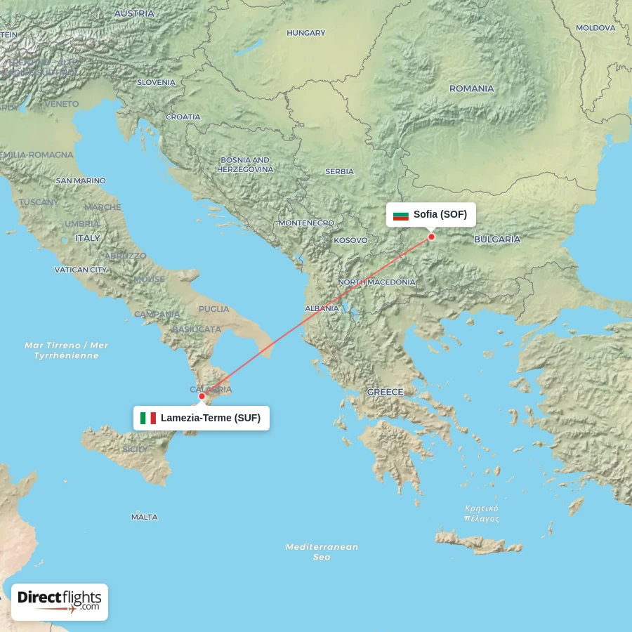 SUF - SOF route map