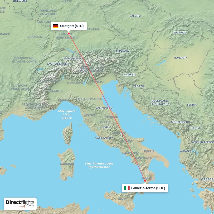 SUF - STR route map