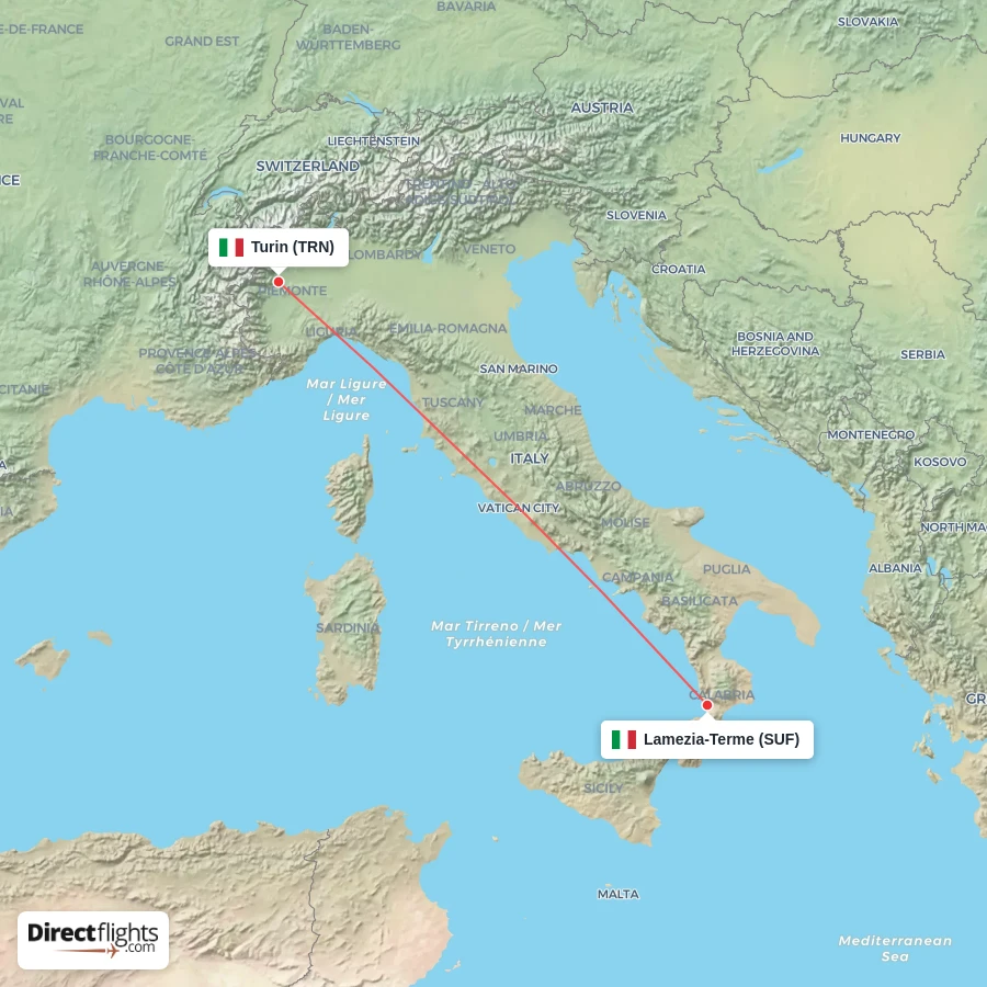 SUF - TRN route map