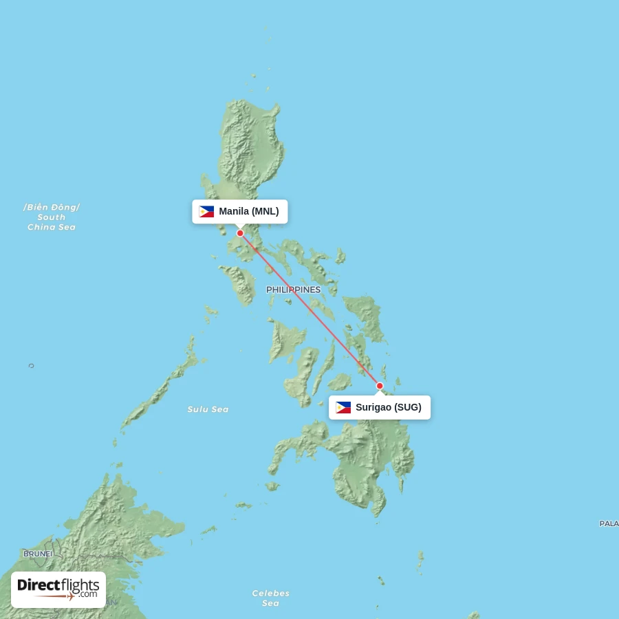 SUG - MNL route map
