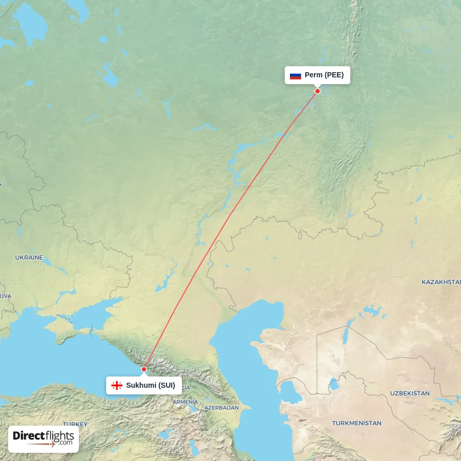 SUI - PEE route map