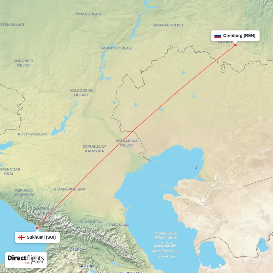 SUI - REN route map