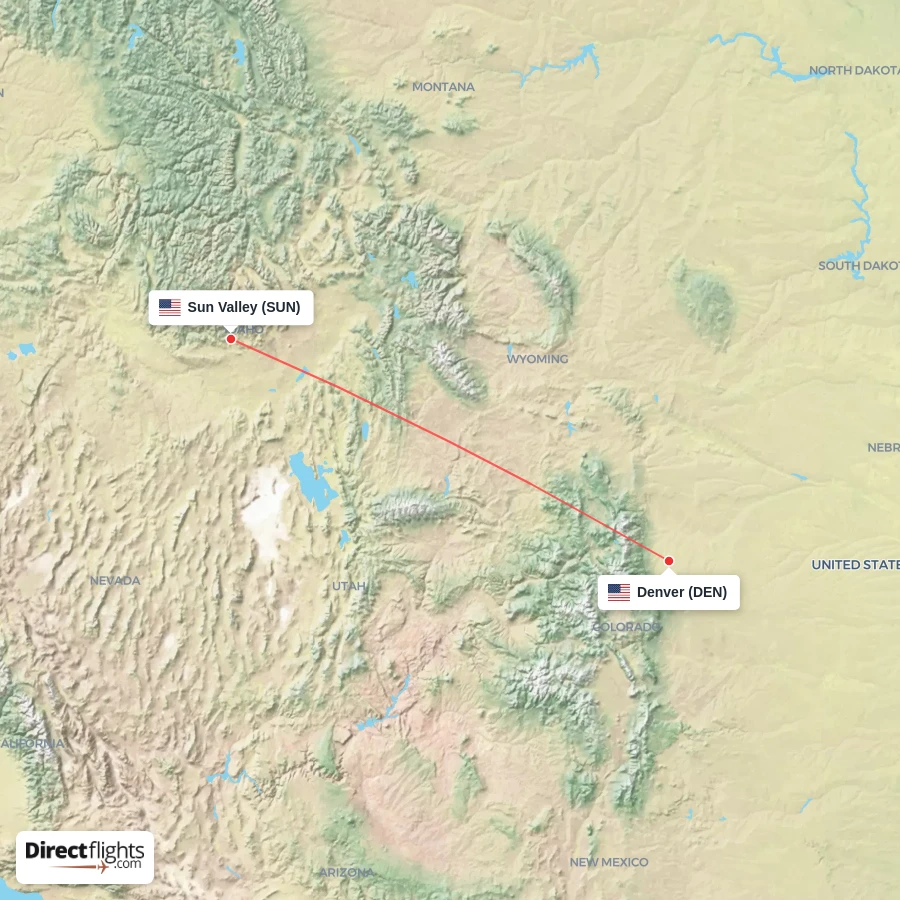 SUN - DEN route map