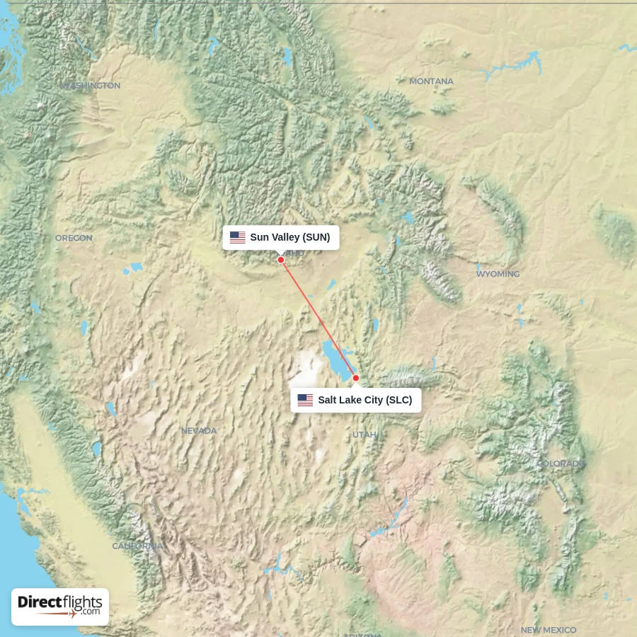 SUN - SLC route map