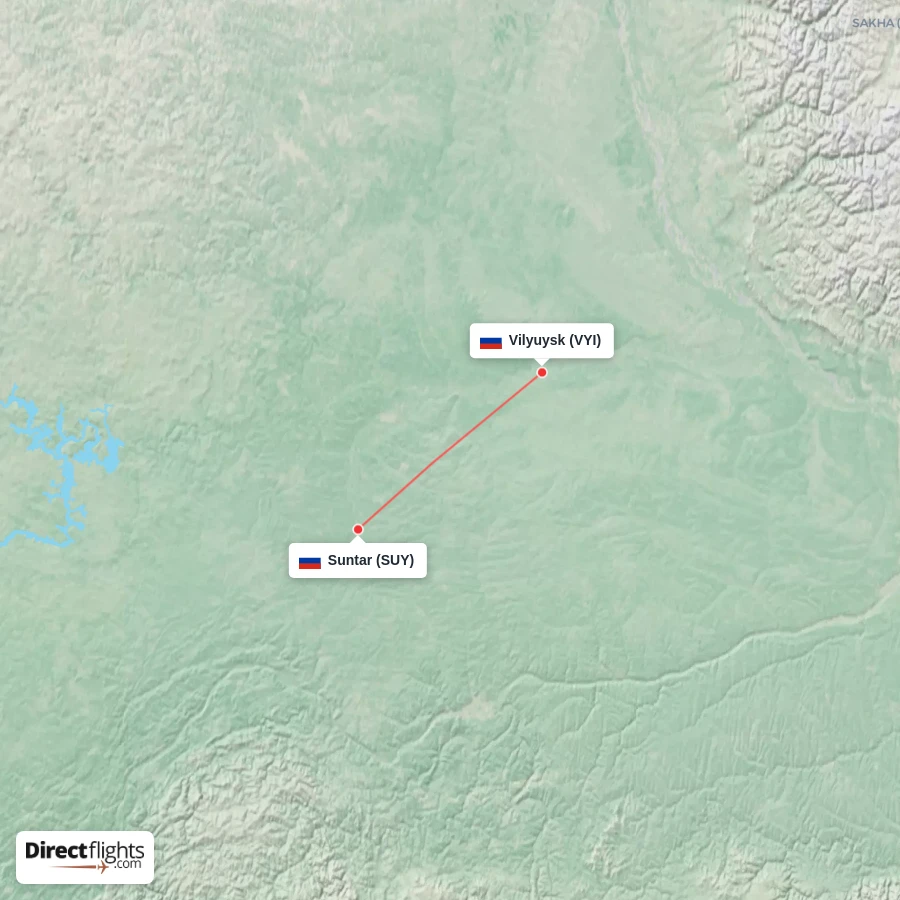 SUY - VYI route map
