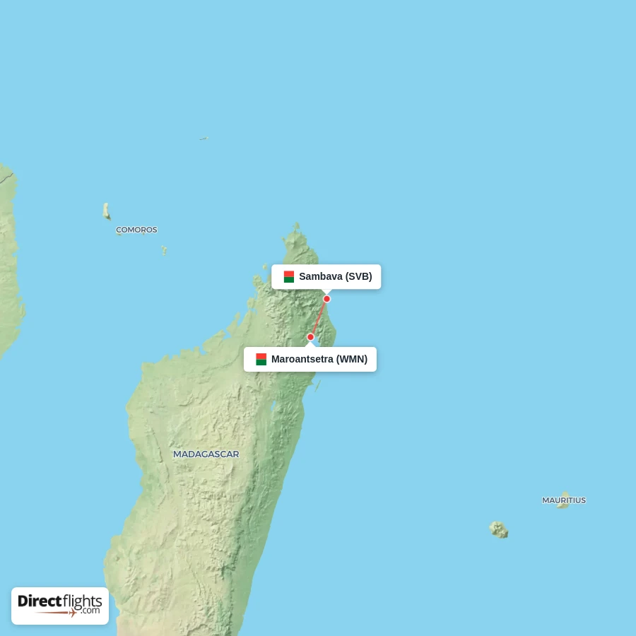 SVB - WMN route map