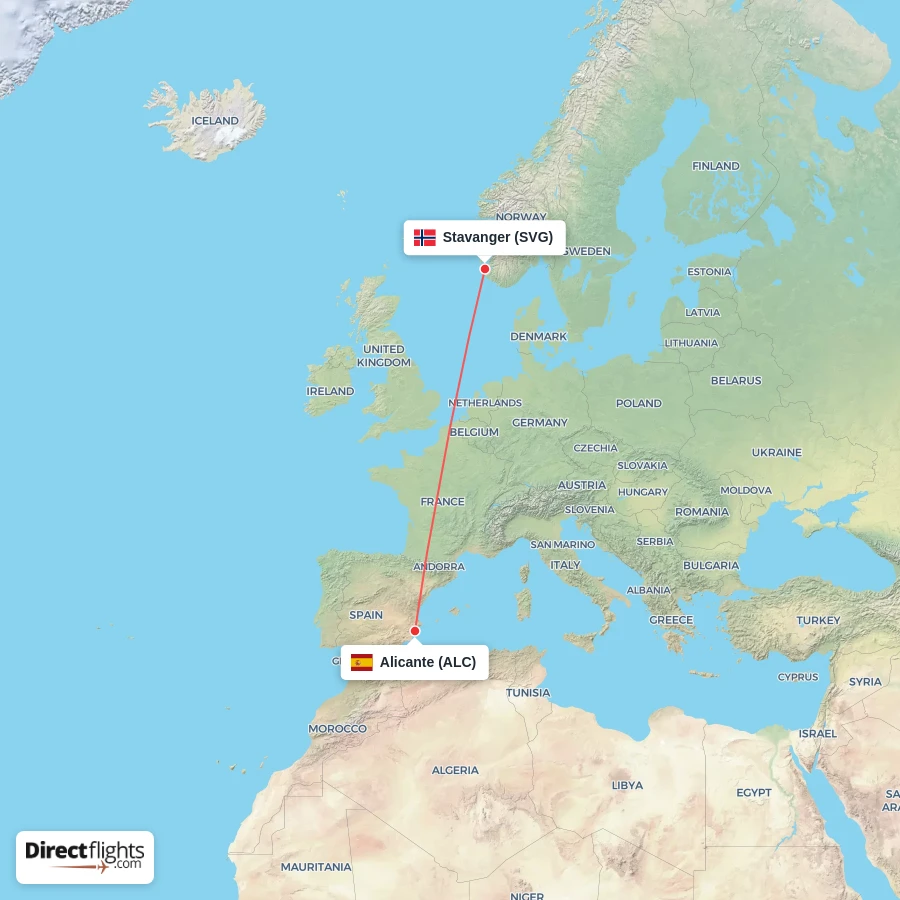 SVG - ALC route map