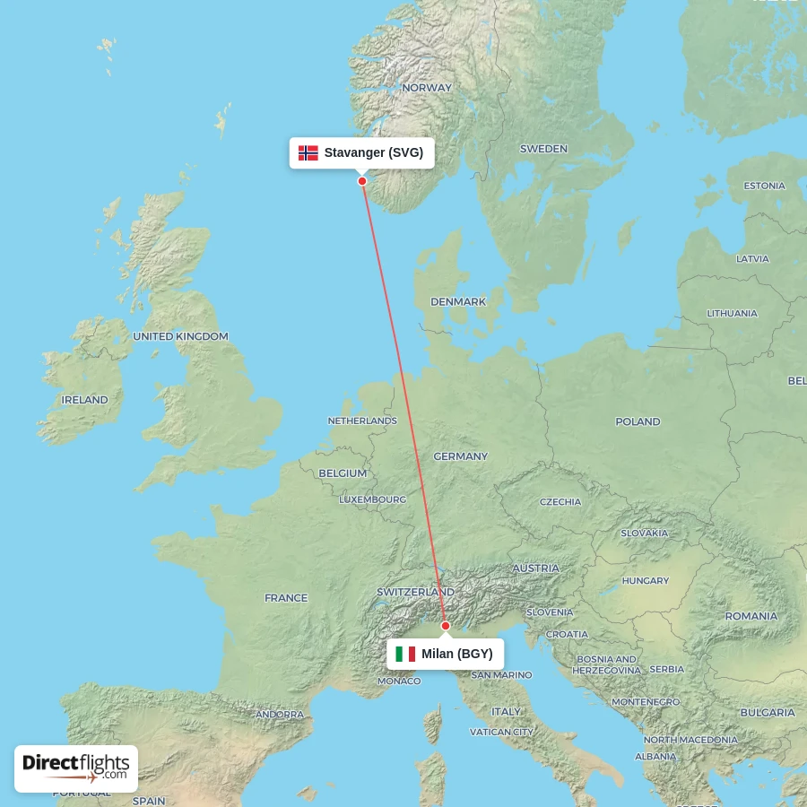 SVG - BGY route map