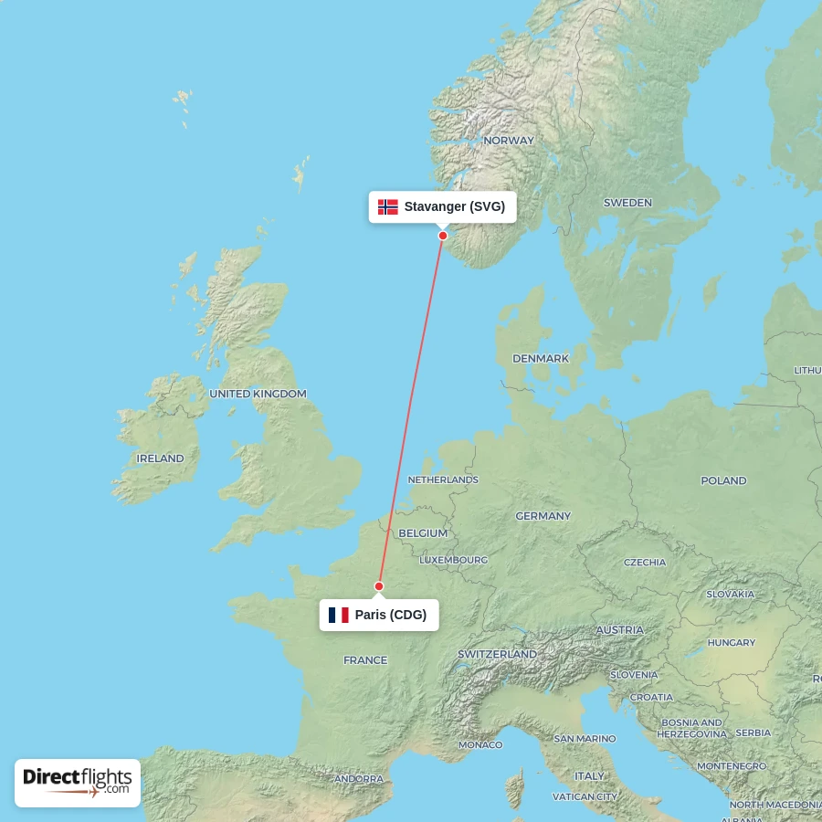 SVG - CDG route map