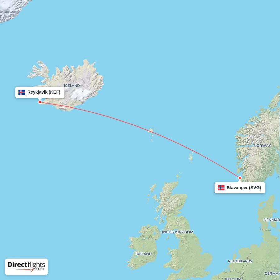 SVG - KEF route map