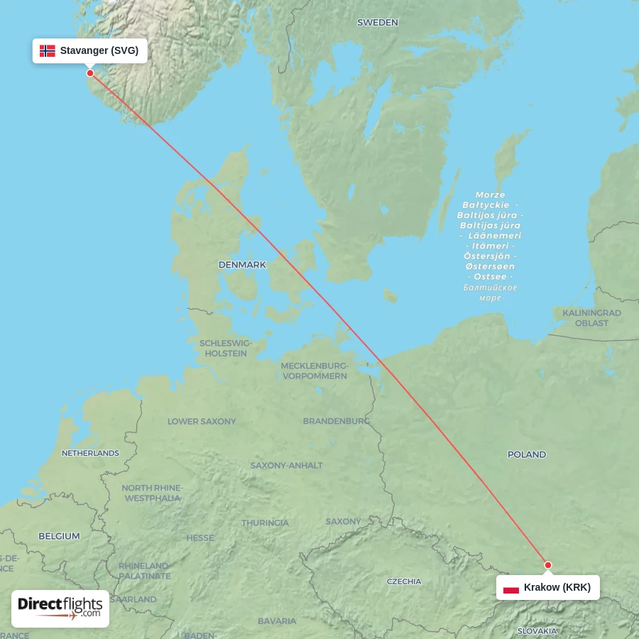 SVG - KRK route map