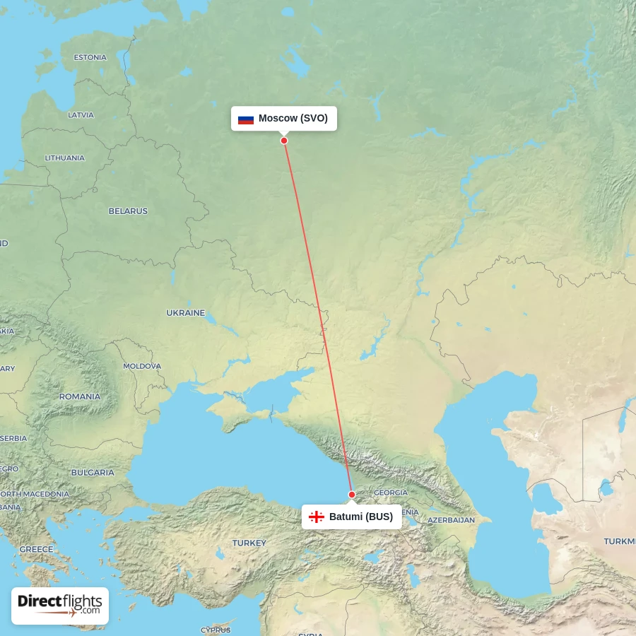 SVO - BUS route map