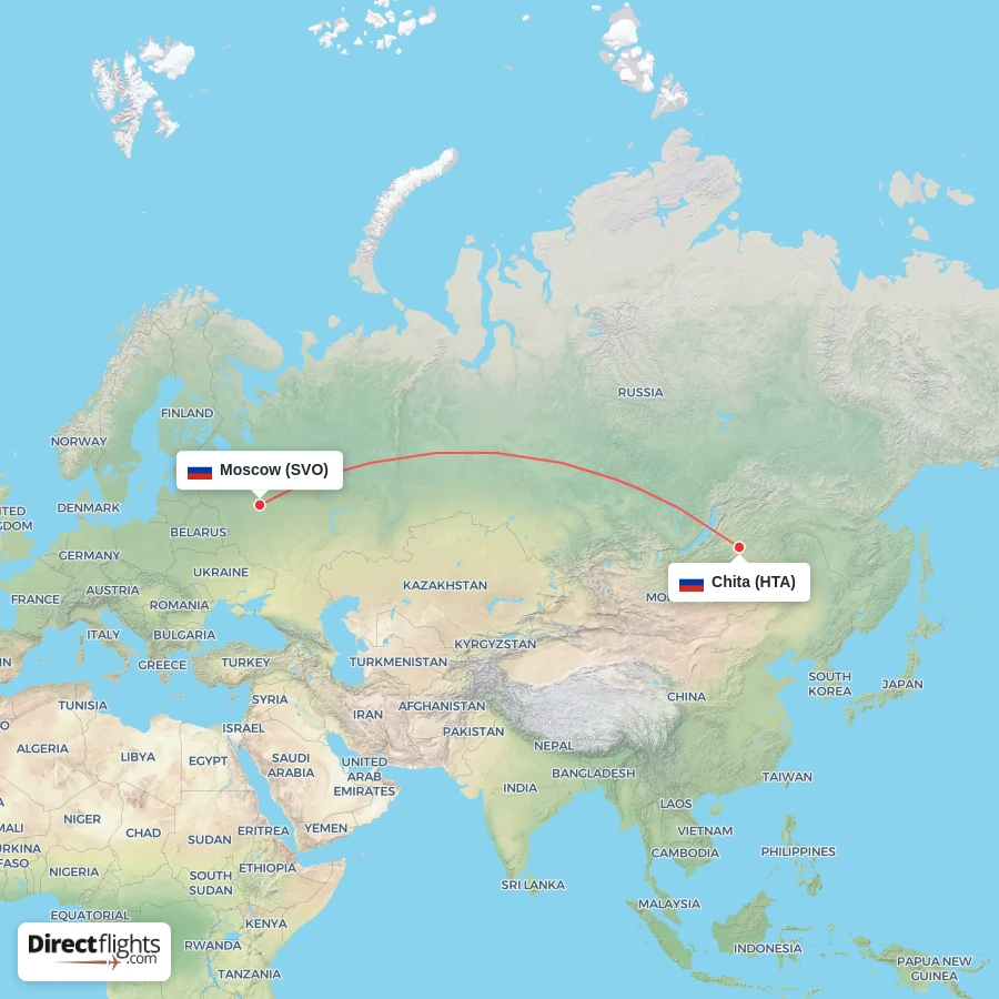 SVO - HTA route map