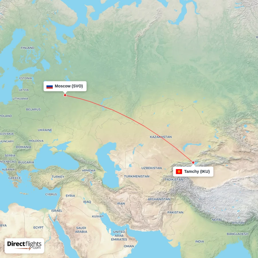 SVO - IKU route map