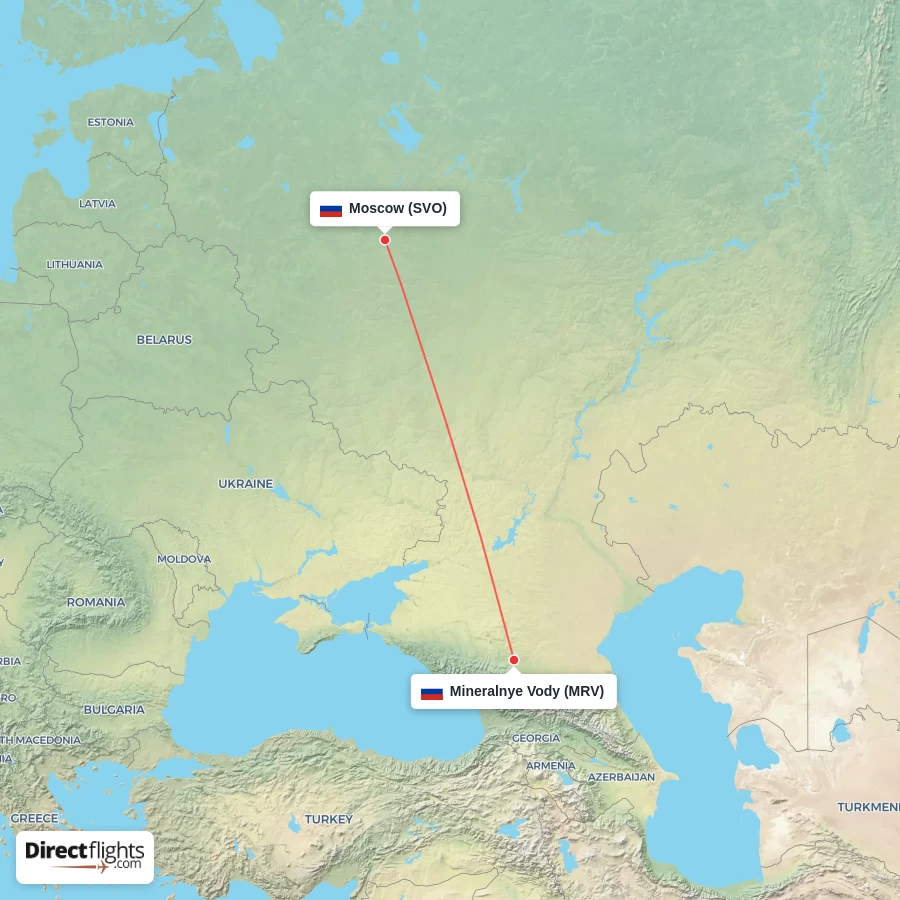 SVO - MRV route map
