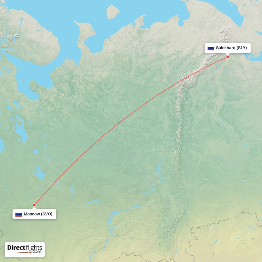 SVO - SLY route map