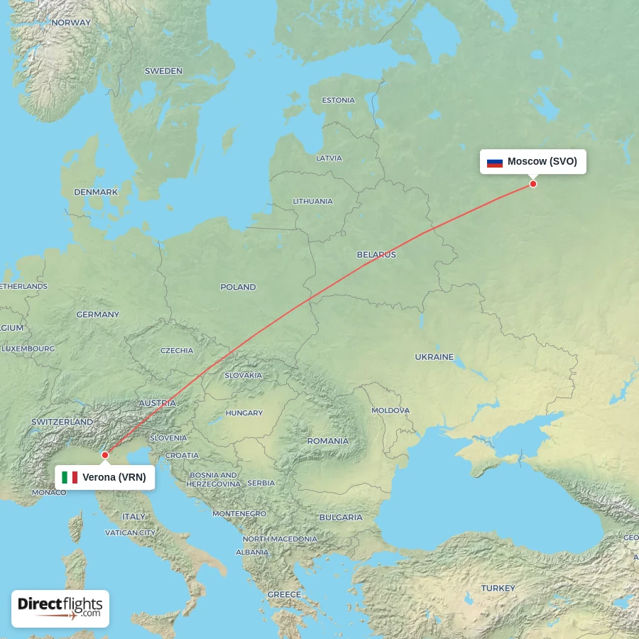 SVO - VRN route map